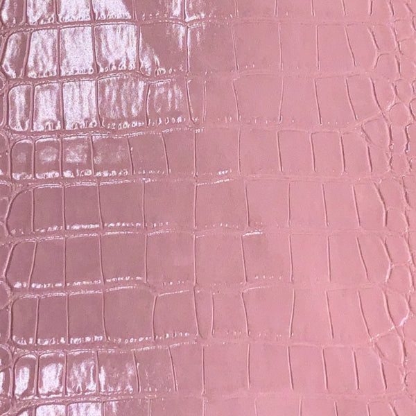 Le Embossed Croc Vara | Vegan Leather |  Pink