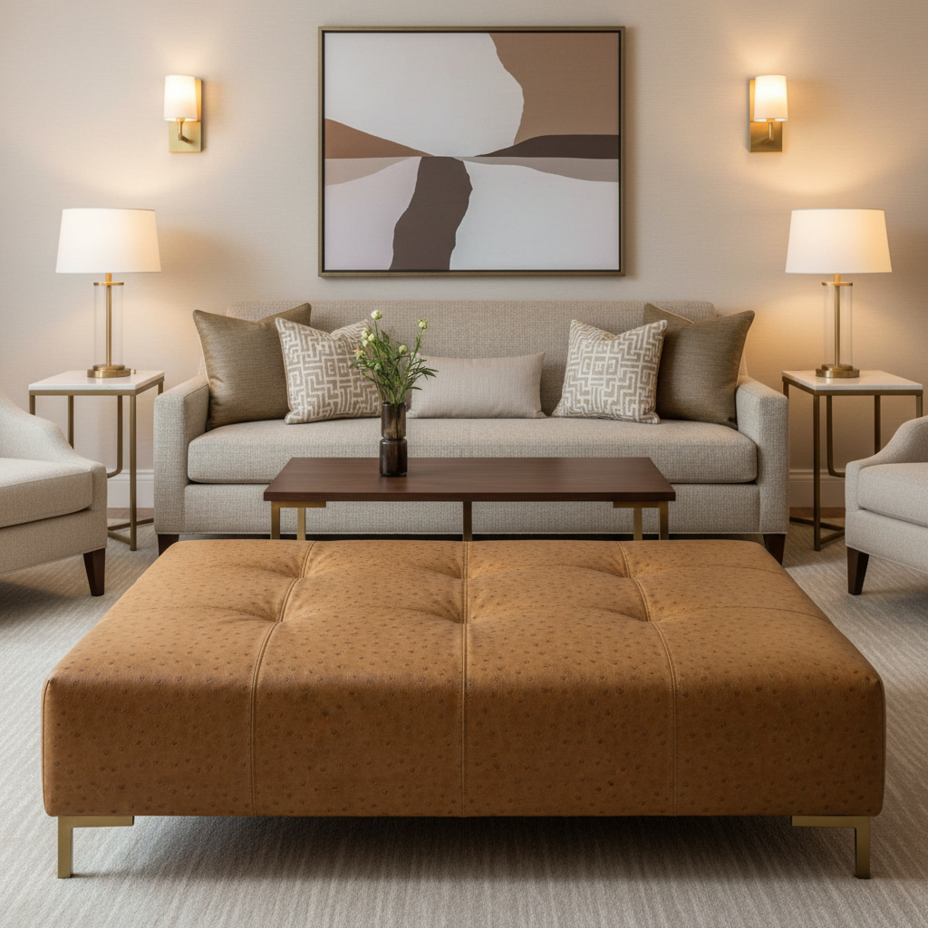 Big Bird - Big Bird Performance Vinyl Upholstered Ottoman | Architectural Fabrics