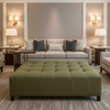 Linen Island - Shamrock Upholstered Ottoman | Architectural Fabrics