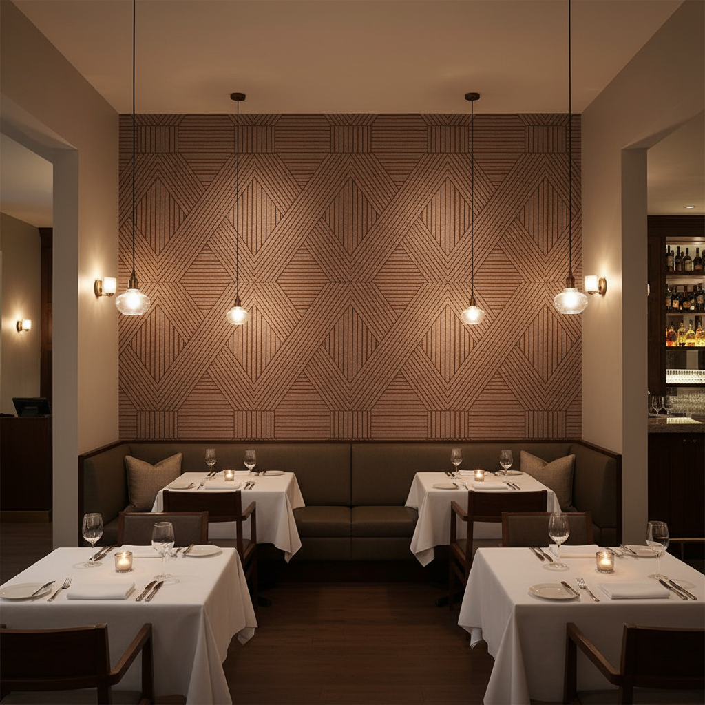 Maidstone Type II Vinyl | Hollywood Wallcoverings - Restaurant Dining commercial room setting