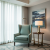 Fine Woven Texture Seafoam Green Upholstered Chair | Architectural Fabrics