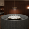 Stingray City - Granite Upholstered Banquette | Architectural Fabrics