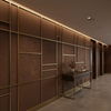 Woven Linen Texture Rich Umber Upholstered Wall Panel | Architectural Fabrics