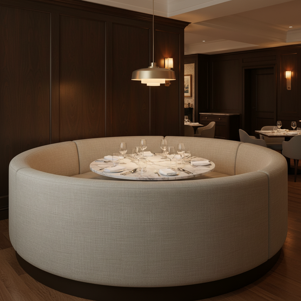 Lime Cay - Ecru Upholstered Banquette | Architectural Fabrics