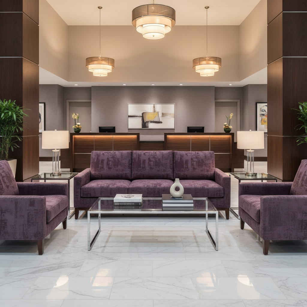 Turf Bay - Violet Upholstered Sofa | Architectural Fabrics