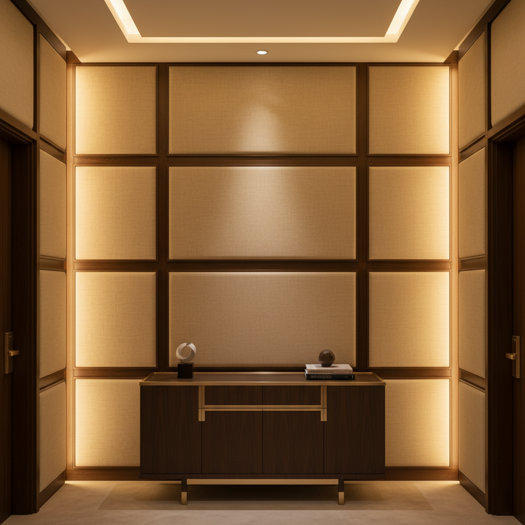 Morant - Moonbeam Upholstered Wall Panel | Architectural Fabrics