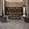 Smooth Pebble Grain Dark Taupe Upholstered Sofa | Architectural Fabrics