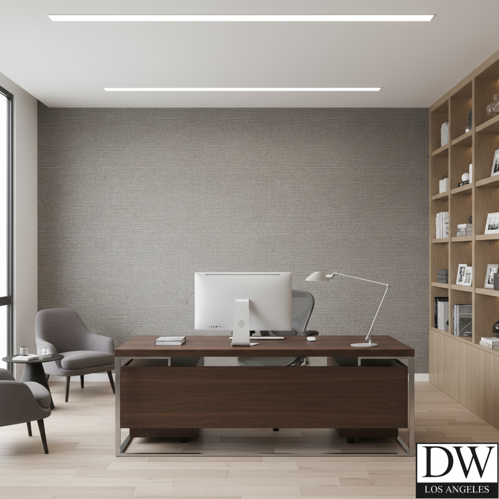 Marseilles Vinyl | Hollywood Wallcoverings - Corporate Office commercial room setting