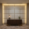 Arcadia - Oyster Shell Performance Vinyl Upholstered Wall Panel | Architectural Fabrics