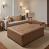 Puerto Plata - Walnut Upholstered Ottoman | Architectural Fabrics