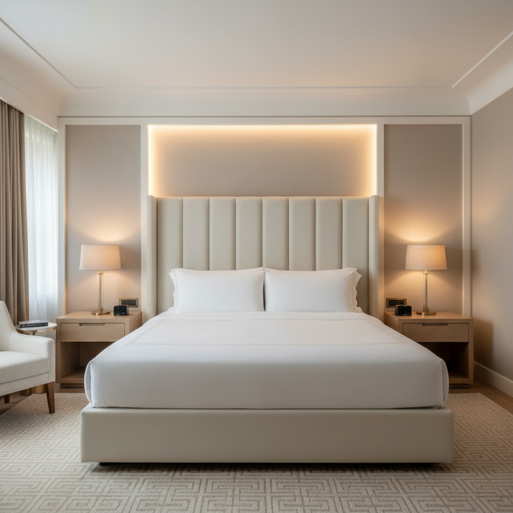 Linen Island - Icecap Upholstered Headboard | Architectural Fabrics