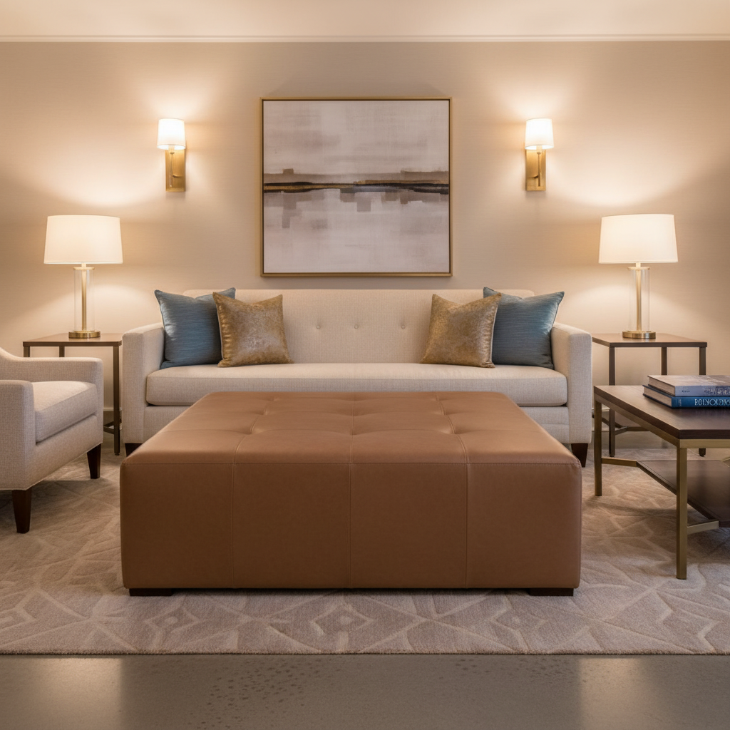 Port Royal - Maple Upholstered Ottoman | Architectural Fabrics