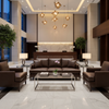 Embossed Reptile Skin Dark Chocolate Upholstered Sofa | Architectural Fabrics