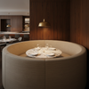 Tradewind Trace - Linen Upholstered Banquette | Architectural Fabrics