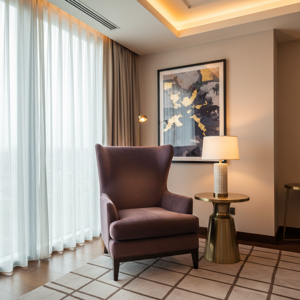 Ultrasuede  Plum Purple, Brown Upholstered Chair | Ultrasuede Upholstery