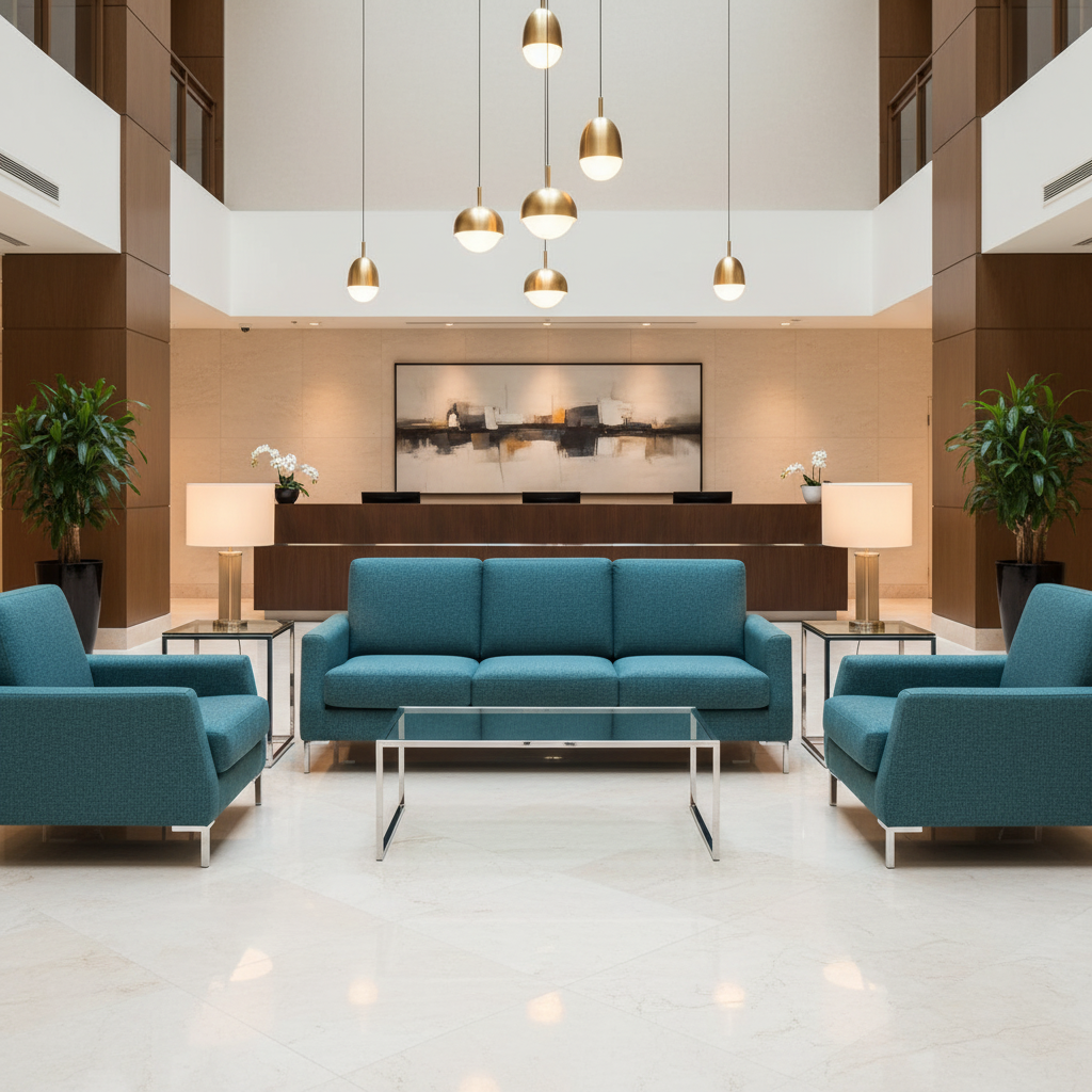 Aarden - Teal Tide Silicone Hybrid Upholstered Sofa | Architectural Fabrics