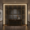 Linen Island - Cinder Upholstered Wall Panel | Architectural Fabrics