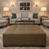 Triangle Reef - Thyme Upholstered Ottoman | Architectural Fabrics