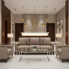 Fine Woven Texture Soft Taupe Upholstered Sofa | Architectural Fabrics