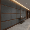 Tiny Geometric Weave Charcoal Grey Upholstered Wall Panel | Architectural Fabrics