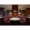 Diamond Velvet Texture Plum Wine Upholstered Banquette | Architectural Fabrics