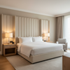 Subtle Linen Texture Soft Cream Upholstered Headboard | Architectural Fabrics