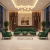 Ultrasuede  Fern  Green Upholstered Sofa | Ultrasuede Upholstery