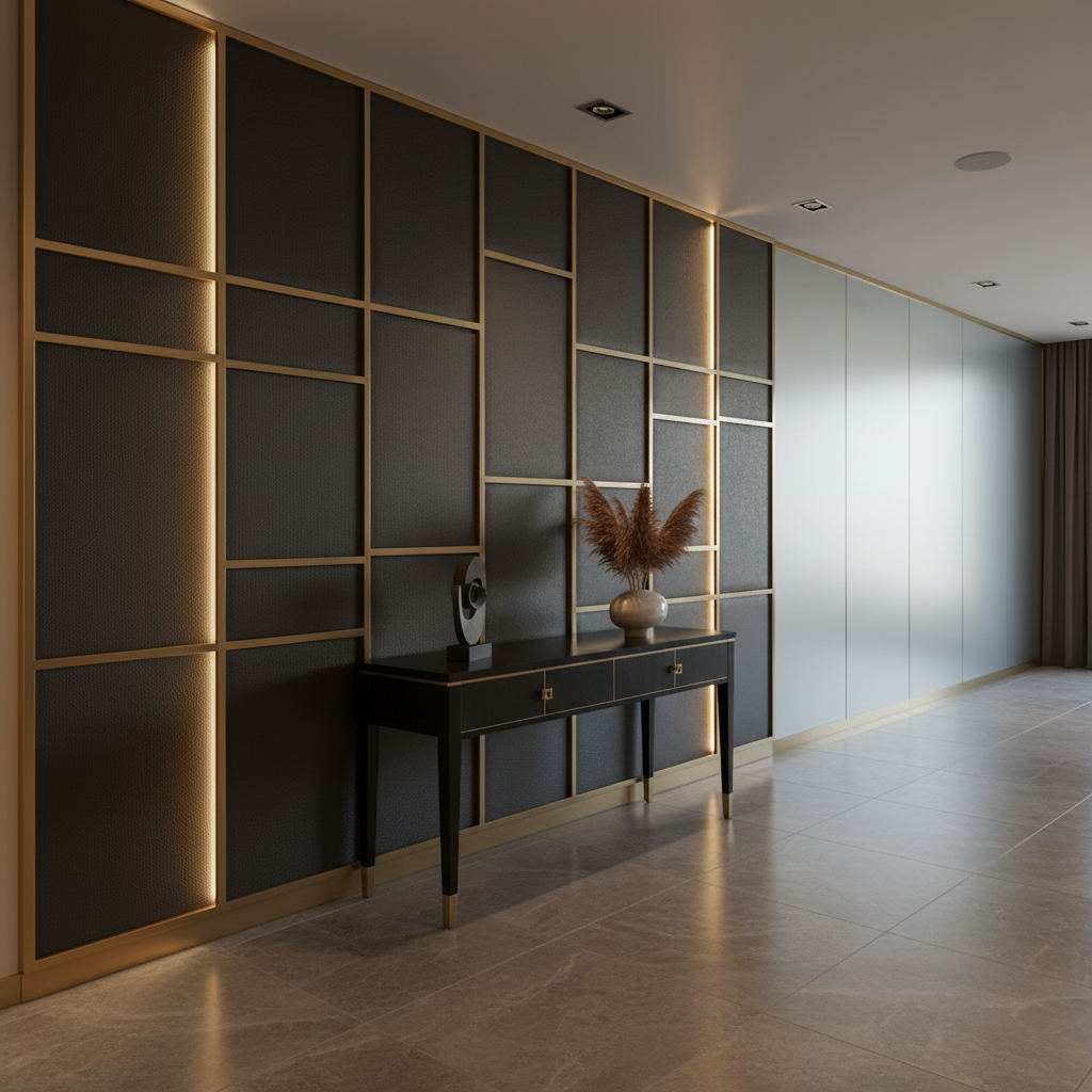 Vieques - Black Upholstered Wall Panel | Architectural Fabrics