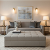 Peter Island - Moonstone Upholstered Ottoman | Architectural Fabrics