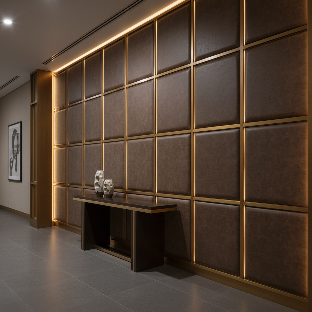 Kralendijk - Truffle Upholstered Wall Panel | Architectural Fabrics