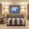 Rocky Mount Fog Upholstered Ottoman | Architectural Fabrics