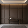 Fine Pebble Grain Dark Chocolate Upholstered Wall Panel | Architectural Fabrics