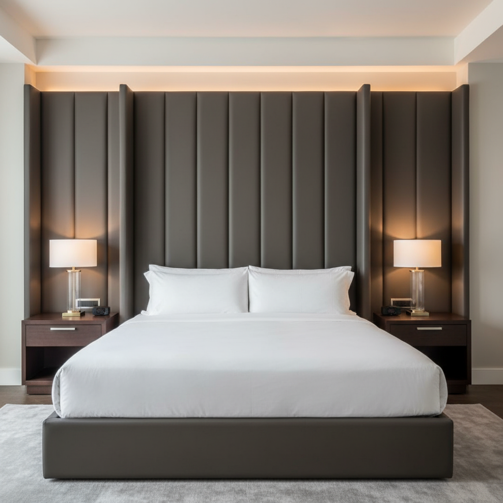 Luxury Cay - Pitch Upholstered Headboard | Architectural Fabrics