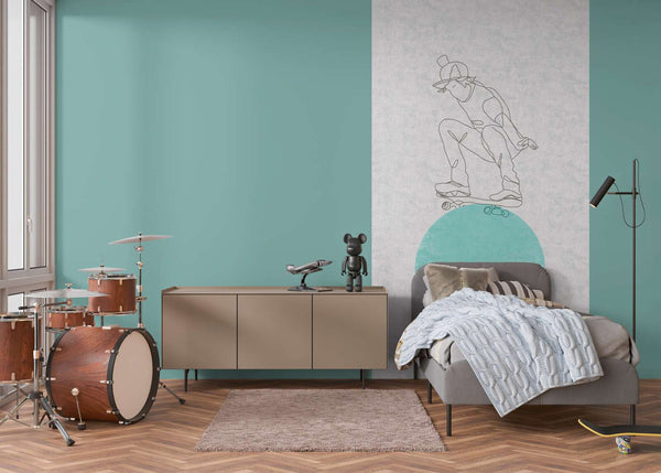A.s. Creation Design Panel Lilly Luis Lightblue Wallcovering | AS Creation