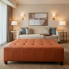 Aarden - Terracotta Silicone Hybrid Upholstered Ottoman | Architectural Fabrics