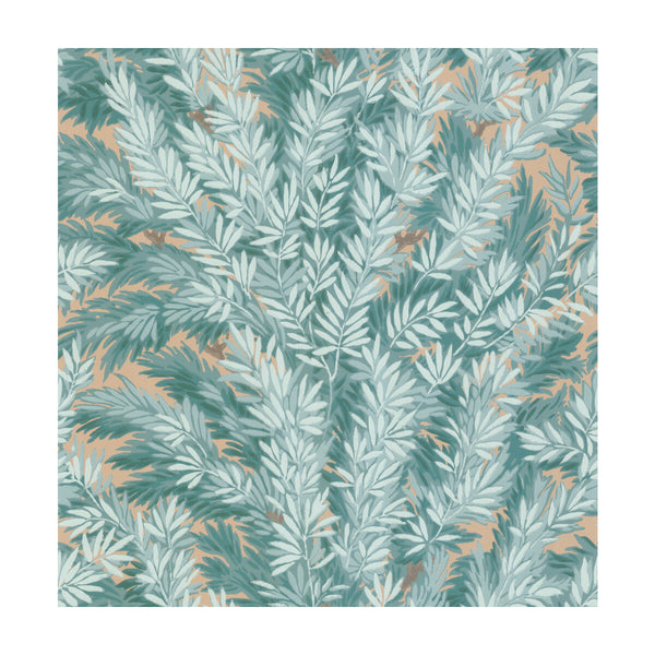 Florencecourt - Teal  By Cole & Son | Cole & Son Archive Anthology |Botanical & Floral  Wallcovering Print