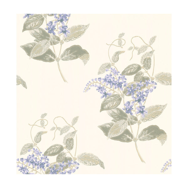 Madras Violet - Violet & Grey  By Cole & Son | Cole & Son Archive Anthology |Botanical & Floral  Wallcovering Print