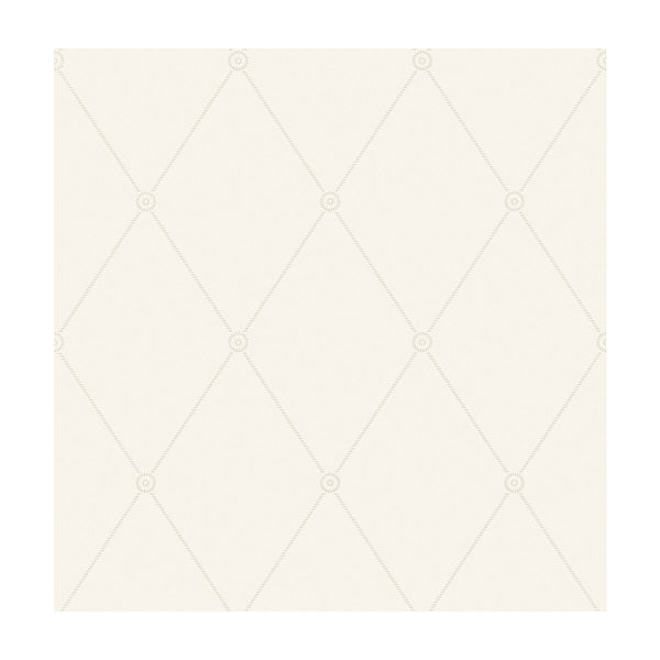 Large Georgian Rope Trellis - Ivory  By Cole & Son | Cole & Son Archive Anthology |Diamond Geometric Wallcovering Print