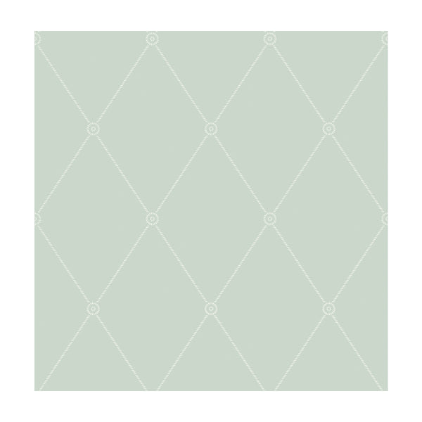 Large Georgian Rope Trellis - Duck Egg  By Cole & Son | Cole & Son Archive Anthology |Diamond Geometric Wallcovering Print