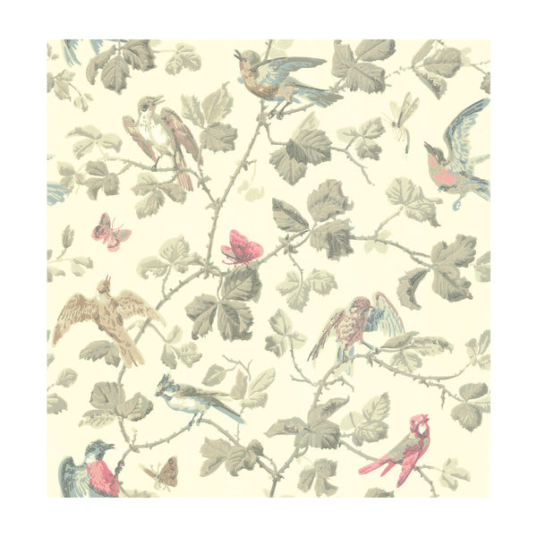 Winter Birds - Linen  By Cole & Son | Cole & Son Archive Anthology |Animal/Insects Botanical & Floral Wallcovering Print
