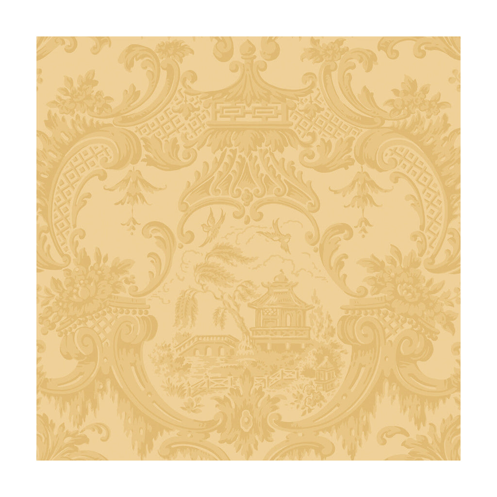 Chippendale China - Yellow  By Cole & Son | Cole & Son Archive Anthology |Chinoiserie Global Wallcovering Print