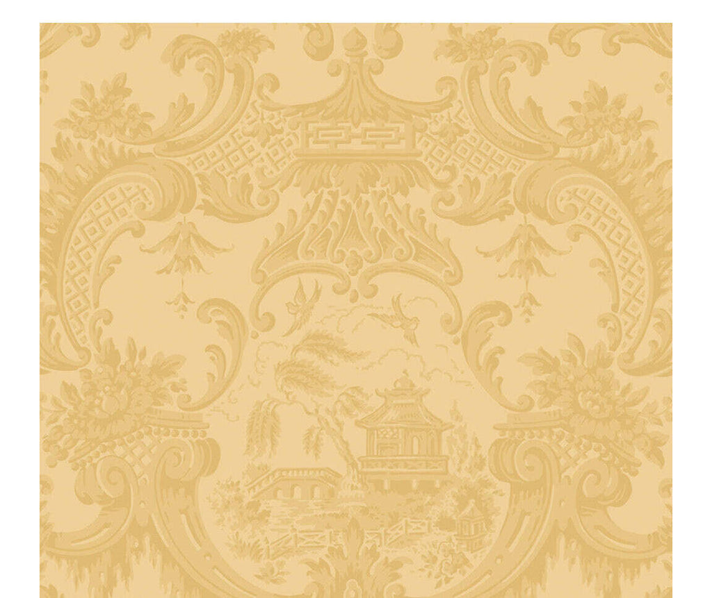 Chippendale China - Yellow  By Cole & Son | Cole & Son Archive Anthology |Chinoiserie Global Wallcovering Print