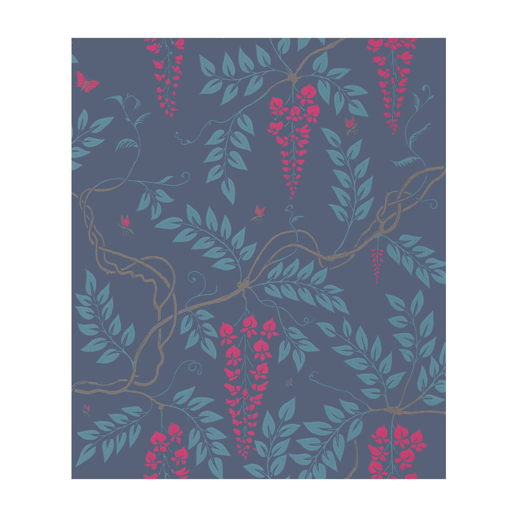 Egerton - Indigo  By Cole & Son | Cole & Son Archive Anthology |Botanical & Floral  Wallcovering Print