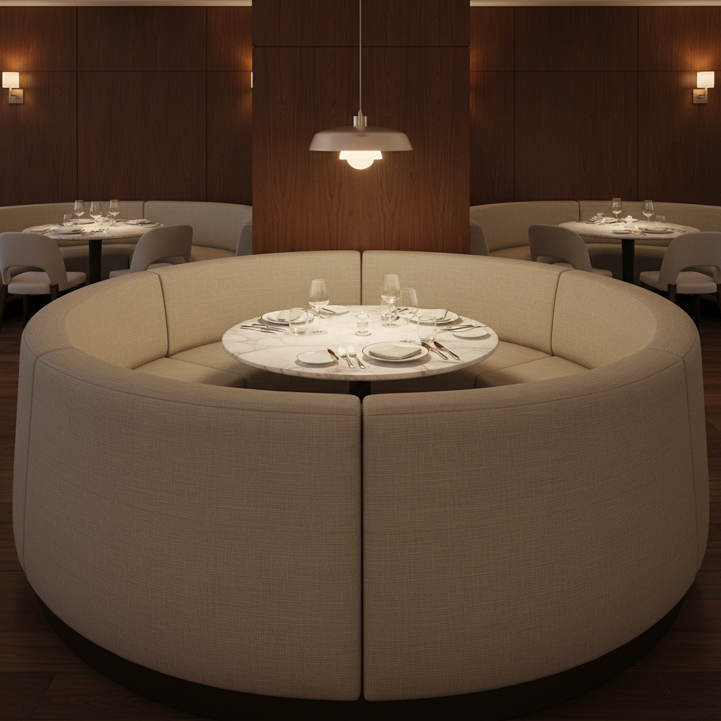 Turneffe - Fossil Upholstered Banquette | Architectural Fabrics