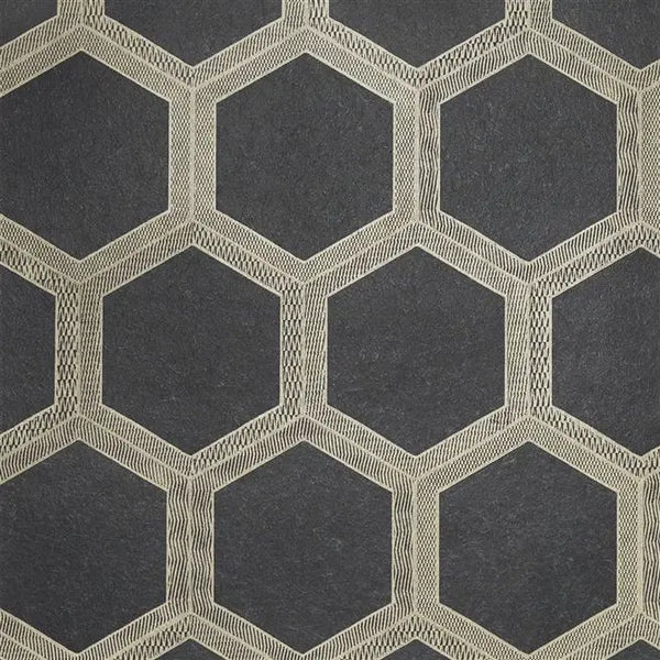Zardozi Diamond 03 Charcoal | Designers Guild Europe