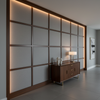 Smooth Pebble Grain Soft Gray Upholstered Wall Panel | Architectural Fabrics