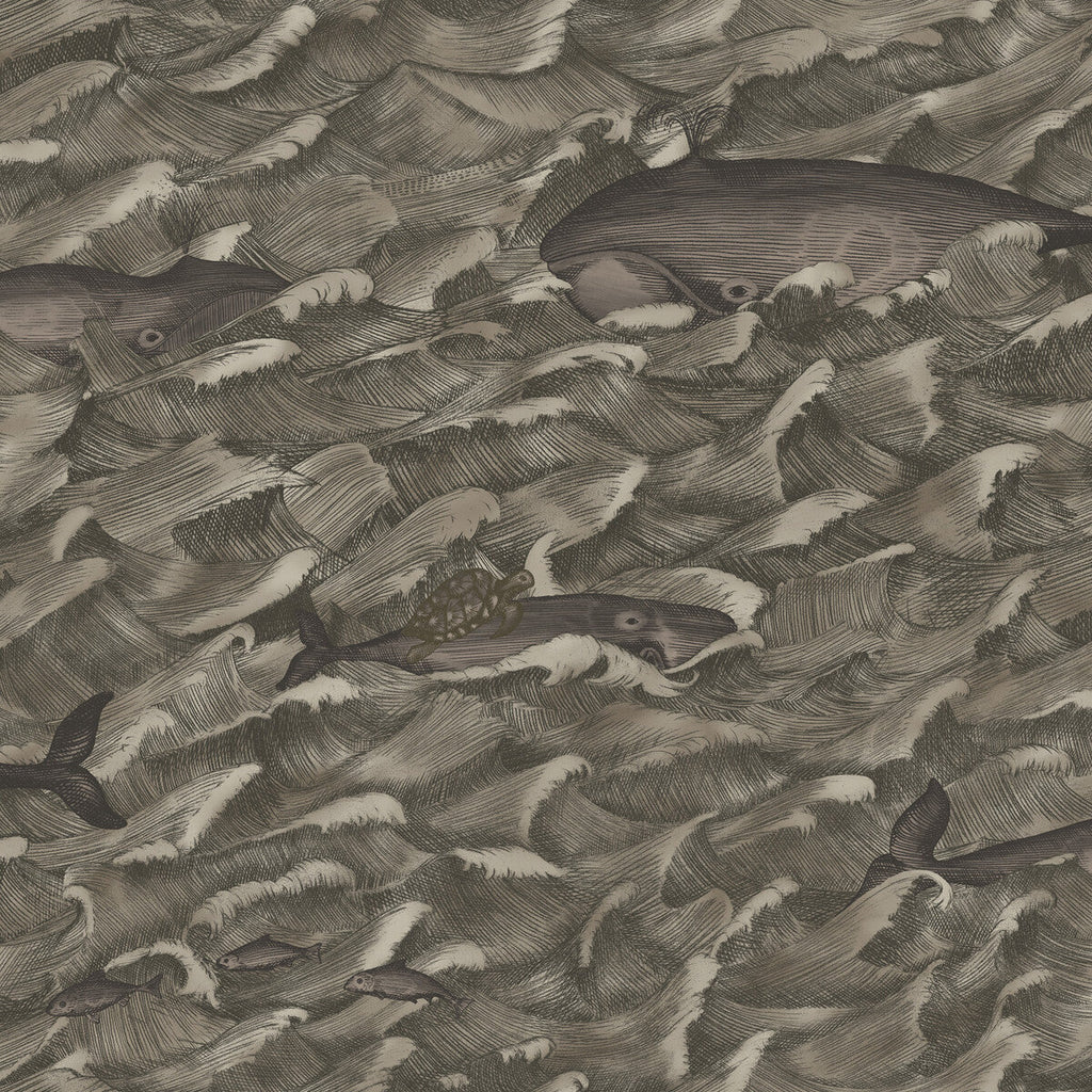 Melville Mt - Charcoal  By Cole & Son | Cole & Son Whimsical | Animal/Insects Wallcovering Print