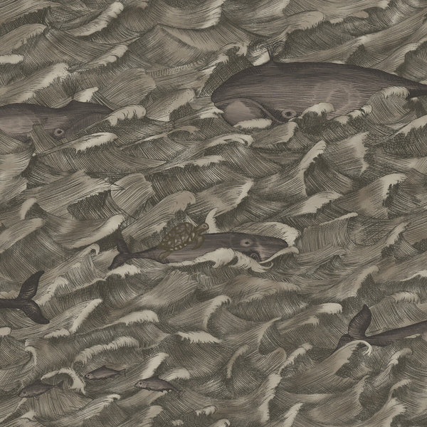 Melville Mt - Charcoal  By Cole & Son | Cole & Son Whimsical | Animal/Insects Wallcovering Print