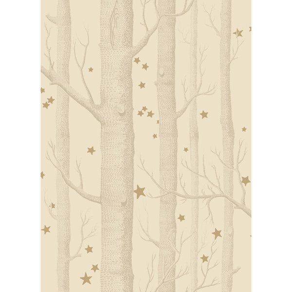 Woods & Stars - Buff/Gold  By Cole & Son | Cole & Son Whimsical | Novelty Wallcovering Print