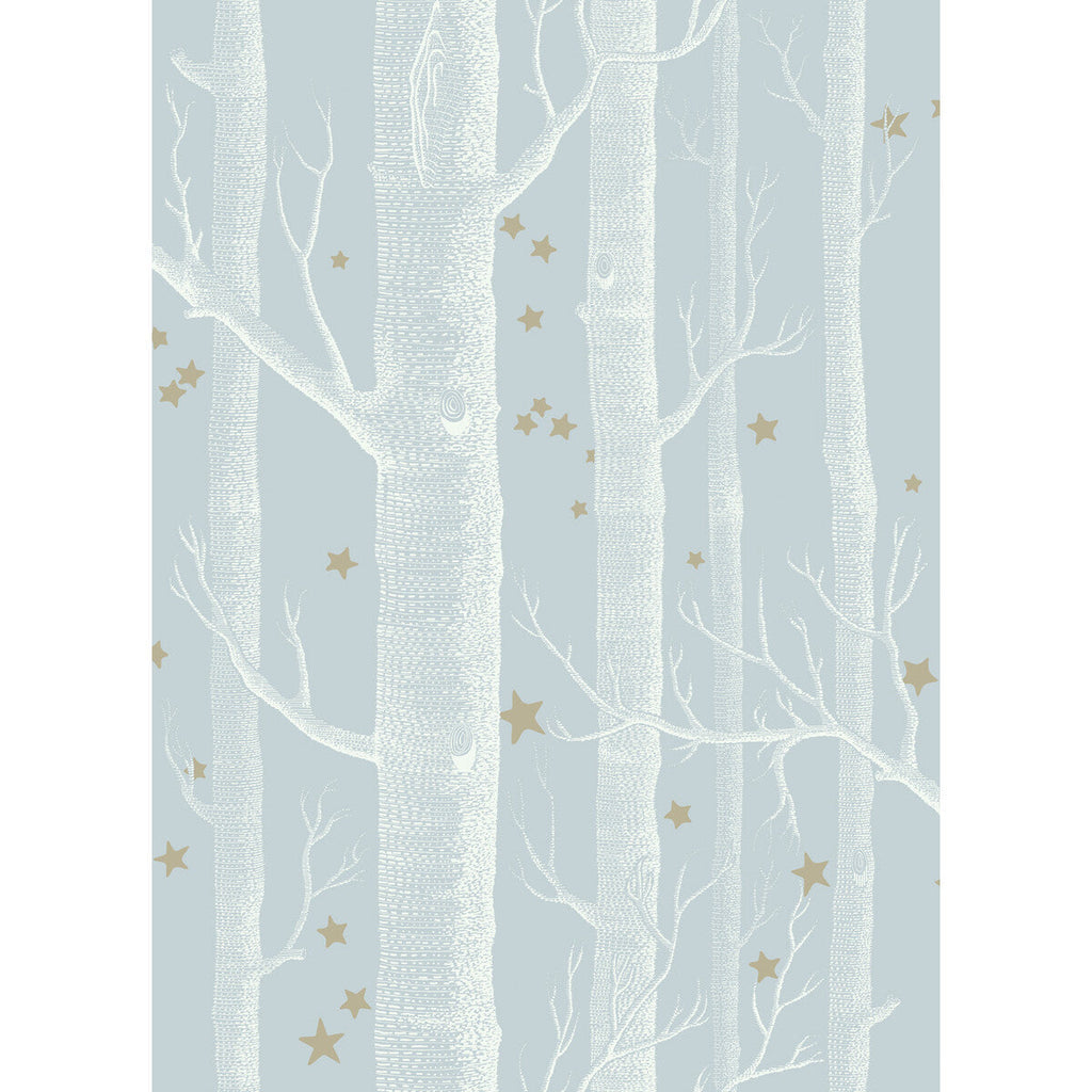 Woods & Stars - Powder Blue  By Cole & Son | Cole & Son Whimsical | Novelty Wallcovering Print